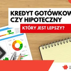 Kredyt gotówkowy a hipoteczny: który jest lepszy? Analiza raportu kredytowego, kalkulator i notatnik.