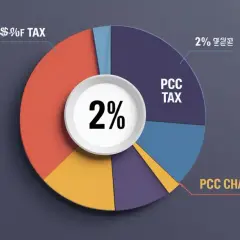 Wykres kołowy pokazuje, że podatek od czynności cywilnoprawnych (PCC) wynosi 2%.