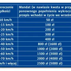 Tabela mandatów za przekroczenie prędkości. S8 ograniczenie prędkości to poważna sprawa, kary rosną wraz z nadwyżką km/h.
