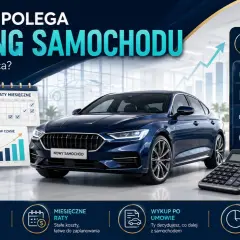 Leasing samochodu: umowa, kluczyki, kalendarz rat, kalkulator i monety. Opcja wykup po umowie.