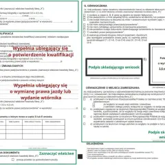Formularz do wypełnienia, jak założyć profil kierowcy przez internet. Wymagane dokumenty i oświadczenia.