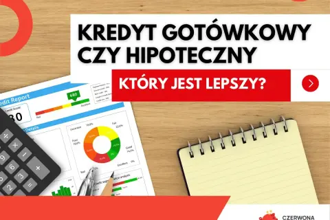 Kredyt gotówkowy a hipoteczny: który jest lepszy? Analiza raportu kredytowego, kalkulator i notatnik.
