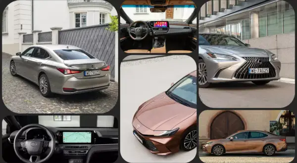 Lexus ES i Toyota Camry – eleganckie sedany, jeden luksusowy, drugi z dynamicznym wnętrzem.