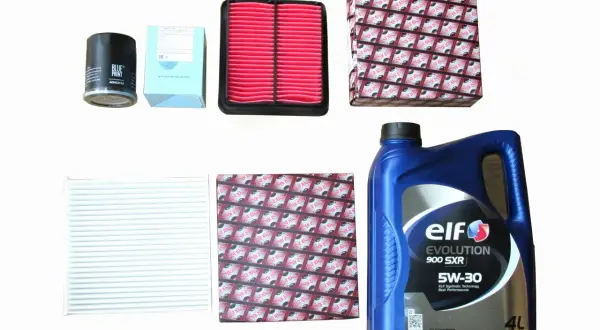 Olej Elf Evolution 900 SXR 5W-30 to idealny wybór, jeśli szukasz, jaki olej do silnika benzynowego z gazem. Zestaw zawiera też filtry.