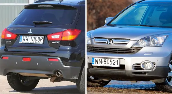 Czarny Mitsubishi ASX i srebrny Honda CR-V. Który z nich jest najmniej awaryjny SUV?