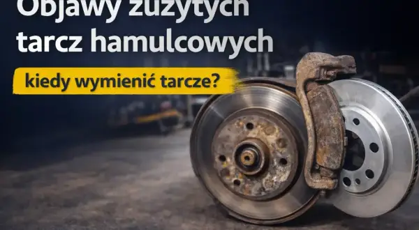 Zużyte tarcze hamulcowe i nowa. Sprawdź, kiedy wymienić tarcze, zanim osiągną minimalną grubość.