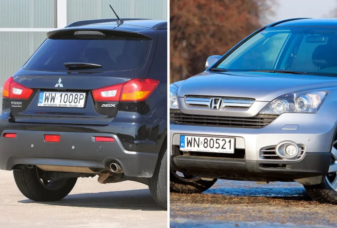 Czarny Mitsubishi ASX i srebrny Honda CR-V. Który z nich jest najmniej awaryjny SUV?