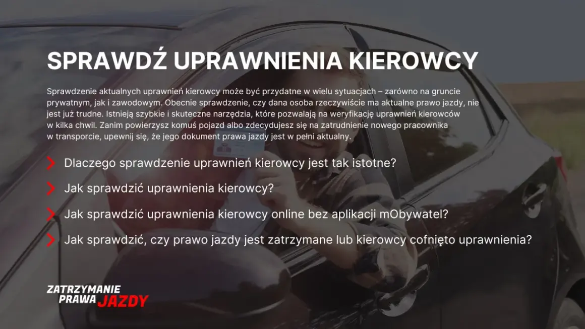 Jak sprawdzić, czy ktoś ma prawo jazdy? Weryfikacja uprawnień kierowcy jest prosta i szybka. Dowiedz się, jak to zrobić online.