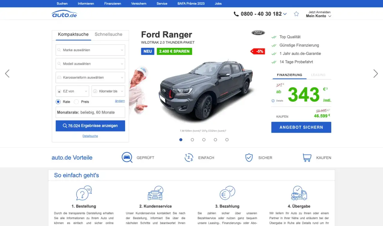 Ford Ranger na sprzedaż. Sprawdź, gdzie handlarze kupują auta w Niemczech, korzystając z wyszukiwarki.