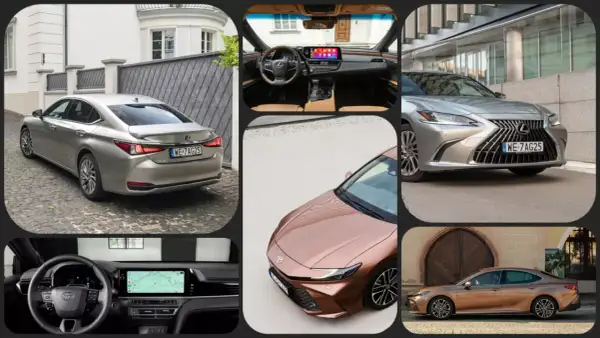 Lexus ES i Toyota Camry – eleganckie sedany, jeden luksusowy, drugi z dynamicznym wnętrzem.