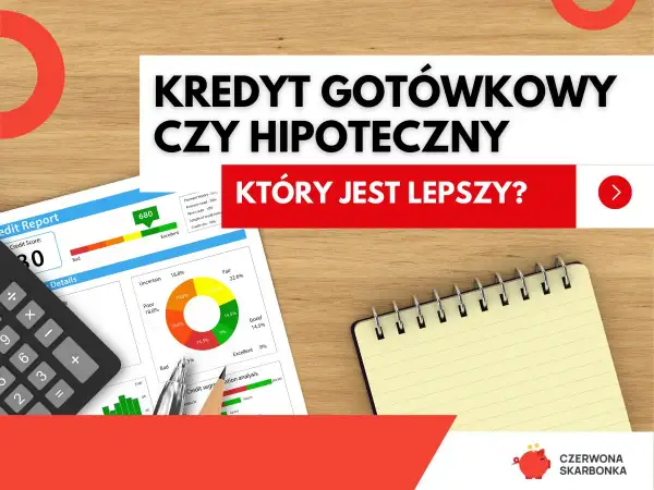 Kredyt gotówkowy a hipoteczny: który jest lepszy? Analiza raportu kredytowego, kalkulator i notatnik.